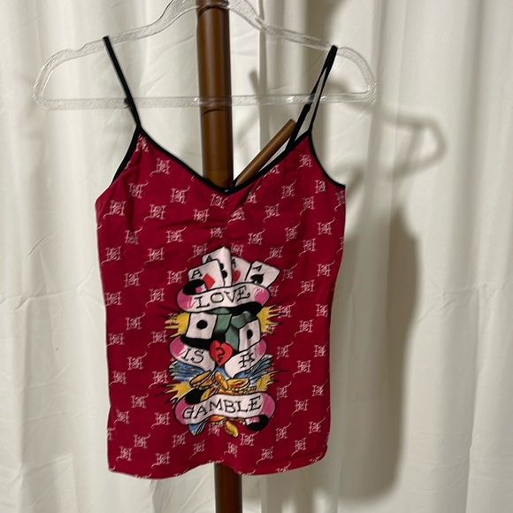 VINTAGE AUTHENTIC ED HARDY CAMI LARGE - Picture 1 of 8